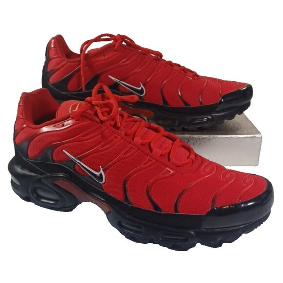 Nike Air Max Plus TN Mens Sz 14 University Red/Black-White Sneakers 852630-603 - Picture 1 of 14